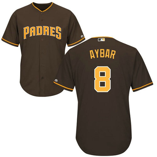 San Diego Padres 8 Erick Aybar Brown New Cool Base Stitched Baseball Jersey