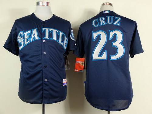 Seattle Mariners #23 Nelson Cruz 2014 Navy Blue Jersey