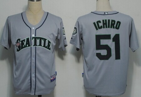 Seattle Mariners #51 Ichiro Suzuki Gray Jersey