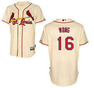 St. Louis Cardinals #16 Kolten Wong Cream cool base Baseball jersey