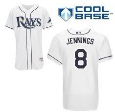 Tampa Bay Rays #8 Desmond Jennings White Jersey