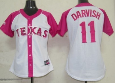 Texas Rangers #11 Yu Darvish 2012 Fashion Womens by Majestic Athletic Jersey