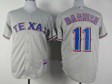 Texas Rangers #11 Yu Darvish Gray Kids Jersey