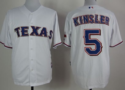 Texas Rangers #5 Ian Kinsler White Kids Jersey