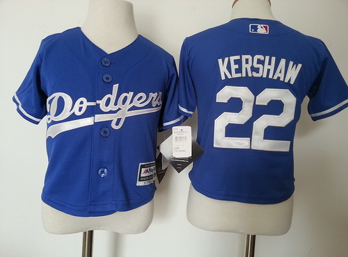 Toddler Los Angeles Dodgers #22 Clayton Kershaw Blue MLB Majestic Baseball Jersey