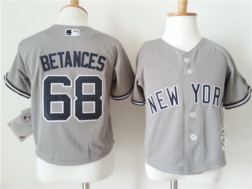 Toddler New York Yankees #68 Dellin Betances Away Gry MLB Majestic Baseball Jersey
