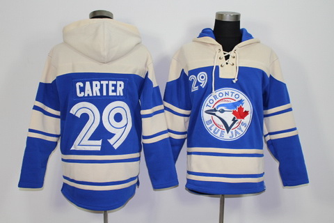 Toronto Blue Jays #29 Joe Carter Retired Player Blue Alternate MLB Hoodie