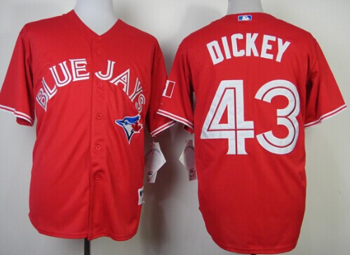 Toronto Blue Jays #43 R.A. Dickey Red Jersey