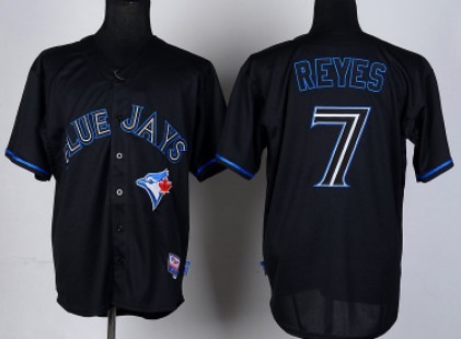 Toronto Blue Jays #7 Jose Reyes Black Fashion Jersey