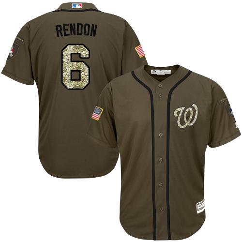 Washington Nationals #6 Anthony Rendon Green Salute to Service Stitched MLB Jersey