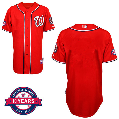 Washington Nationals Blank Red 10TH Jersey
