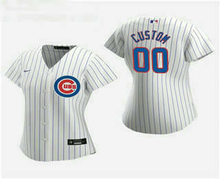 Women’s Custom Chicago Cubs 2020 White Home Nike Jersey