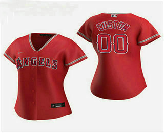 Women’s Custom Los Angeles Angels 2020 Red Alternate Nike Jersey