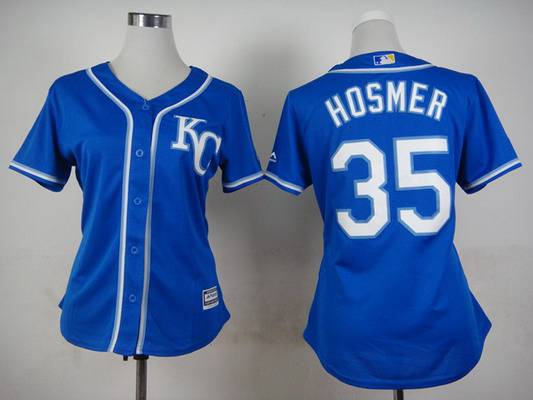 Women’s Kansas City Royals #35 Eric Hosmer 2014 Blue Jersey