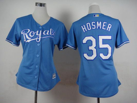 Women’s Kansas City Royals #35 Eric Hosmer Light Blue Jersey