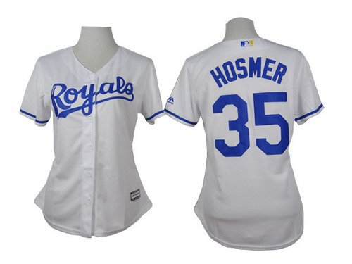 Women’s Kansas City Royals #35 Eric Hosmer White Jersey