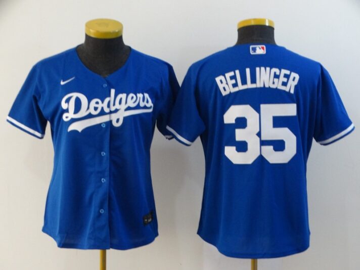 Women’s Los Angeles Dodgers #35 Cody Bellinger Blue Stitched MLB Cool Base Nike Jersey
