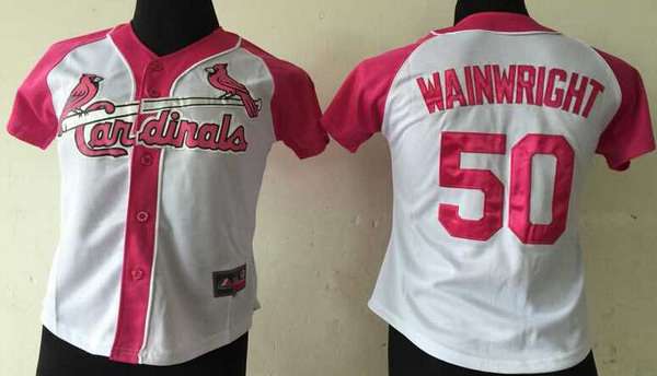 Women’s St. Louis Cardinals #50 Adam Wainwright White Fashion Womens By Majestic Athletic Jersey