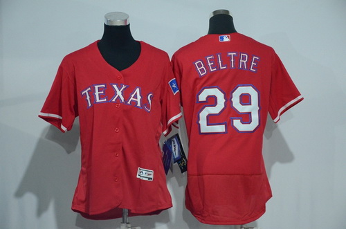Women’s Texas Rangers #29 Adrian Beltre Red 2016 Flexbase Stitched Baseball Jersey