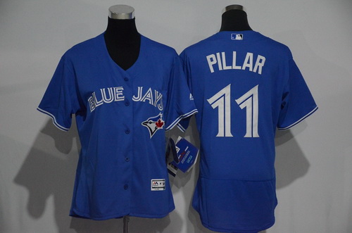 Women’s Toronto Blue Jays #11 Kevin Pillar Royal Blue 2016 Flexbase Stitched Baseball Jersey