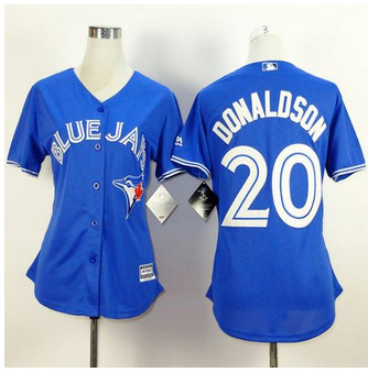 Women’s Toronto Blue Jays #20 Josh Donaldson Alternate Blue 2015 MLB Cool Base Jersey