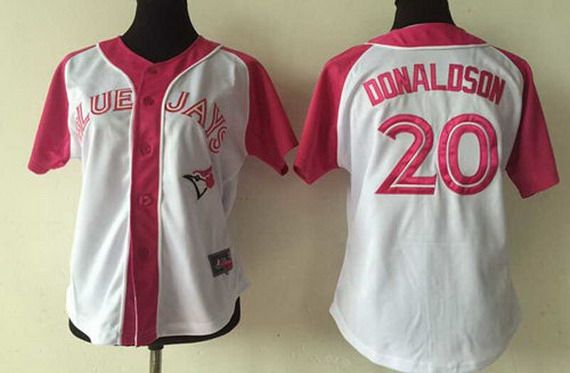 Women’s Toronto Blue Jays #20 Josh Donaldson White Fashion Athletic baseball Jersey