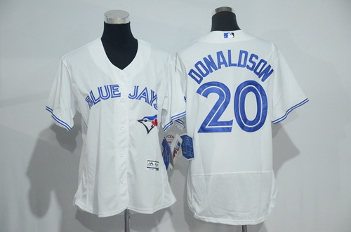 Women’s Toronto Blue Jays #20 Josh Donaldson White Home 2016 Flexbase Stitched Baseball Jersey