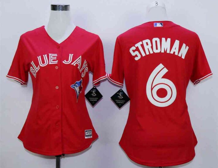 Women’s Toronto Blue Jays #6 Marcus Stroman Red Women New Cool Base Jersey