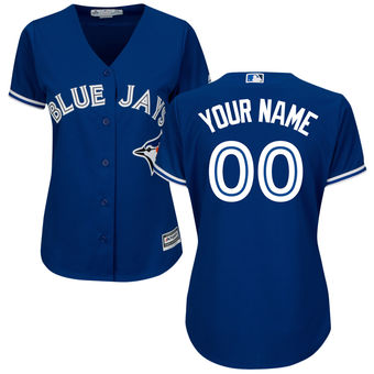 Women’s Toronto Blue Jays Majestic Royal Alternate Cool Base Custom Jersey