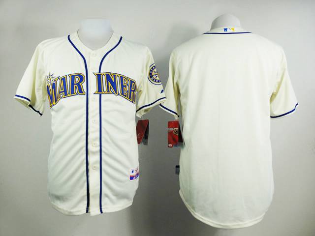 Youth Seattle Mariners Customized 2015 Cream Jersey