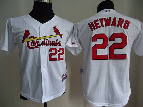 Youth St. Louis Cardinals #22 Jason Heyward White Jersey